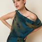 Watercolor Print Asymmetric Top & Skirt Set