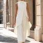 Asymmetric Layered Sleeveless Top & Wide-Leg Pants Set