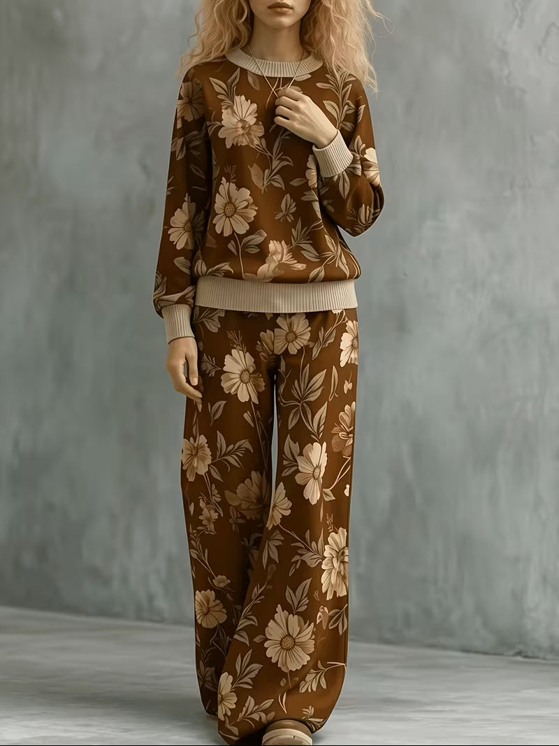 Women's Leopard Print Two Piece Outfit
