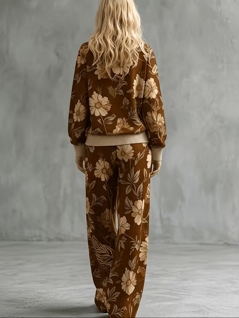 Women's Leopard Print Two Piece Outfit