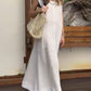 Women'S Casual Solid Color V-Neck Sleeveless Cotton And Linen Dress