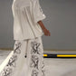 Fashion Personality Design Printed Top & Wide Leg Pants Two-Piece Set