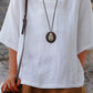 Women'S Casual Solid Color Short-Sleeved Loose Top