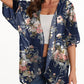 Women's Lightweight Chiffon Kimono Cardigan – Printed Sun Protection Cover-Up for Mature Style