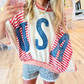 Washed Stripe Patchwork Top