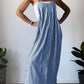 Women'S Casual Striped Suspender Dress