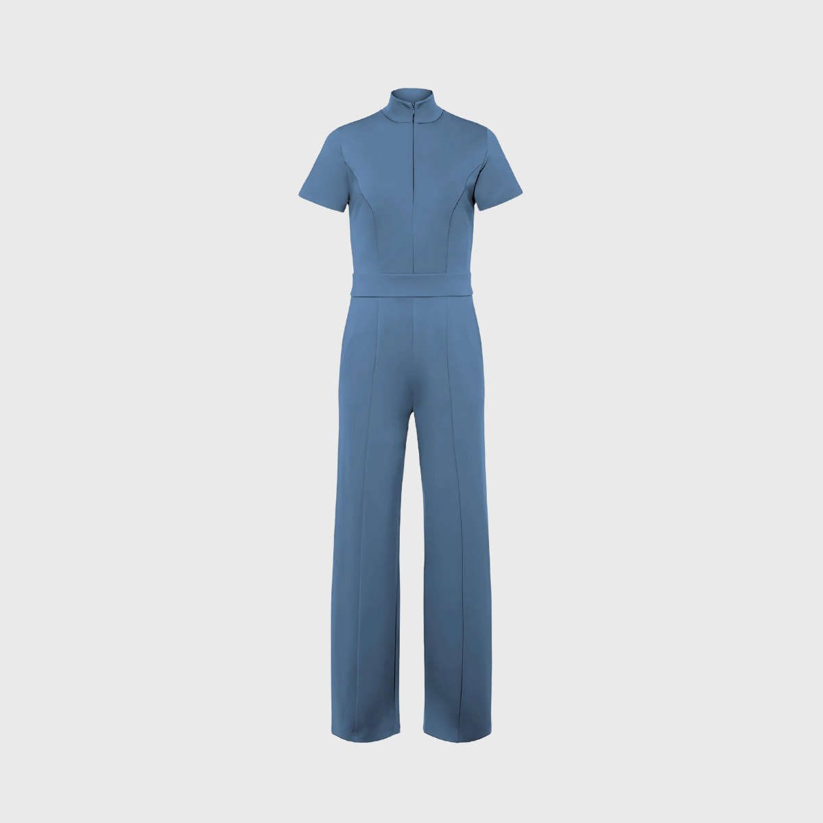 Women's Slim Fit Wide Leg Zip Neck Flex™ Scrub Jumpsuit