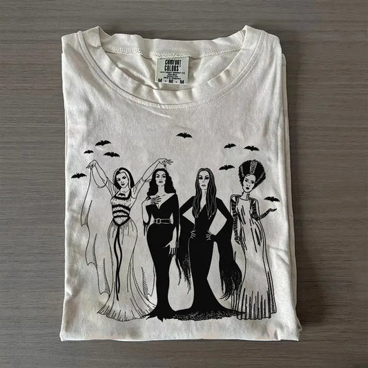 Women Fall Spooky Season Goth Friends Halloween T-shirt
