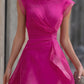 Layered Organza Cap Sleeve A-Line Midi Dress