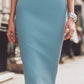 Elegant Sleeveless Plunge Neck Bodycon Midi Dress