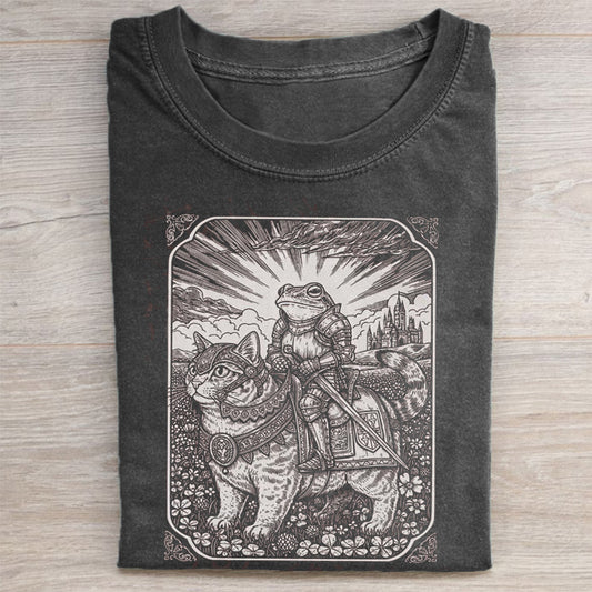 Funny Frog and Cat T-shirt
