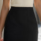 High-Waisted Structured Woven Mini Skirt