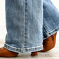 Mid Rise Button Fly Bootcut Jeans (Buy 2 Free Shipping)