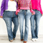 Mid Rise Button Fly Bootcut Jeans (Buy 2 Free Shipping)
