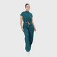 Women's 4-Pocket Loose Fit Scrub Jumpsuit Jog009