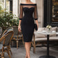 Sheer Illusion Off-Shoulder Sweetheart Midi Dress