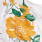 Sleeveless Blouse with Yellow Floral Embroidery