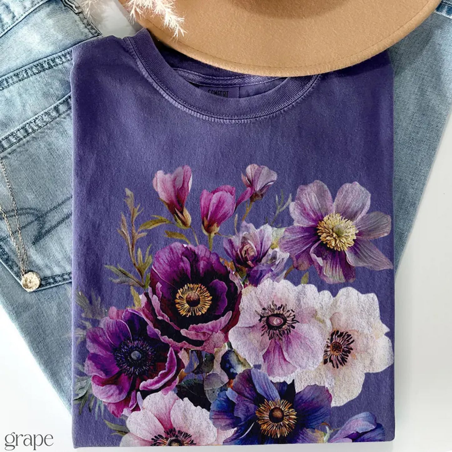 Vintage Pressed Flowers T-shirt