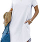WOMEN'S CASUAL SHORT SLEEVE T-SHIRT DRESS WITH POCKET (BUY 3 FREE SHIPPING)