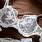 Floral Embroidery Sheer Mesh Lingerie Set