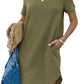 WOMEN'S CASUAL SHORT SLEEVE T-SHIRT DRESS WITH POCKET (BUY 3 FREE SHIPPING)