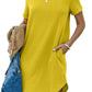 WOMEN'S CASUAL SHORT SLEEVE T-SHIRT DRESS WITH POCKET (BUY 3 FREE SHIPPING)