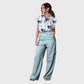 Women's  Printed Scrub Set ST6241