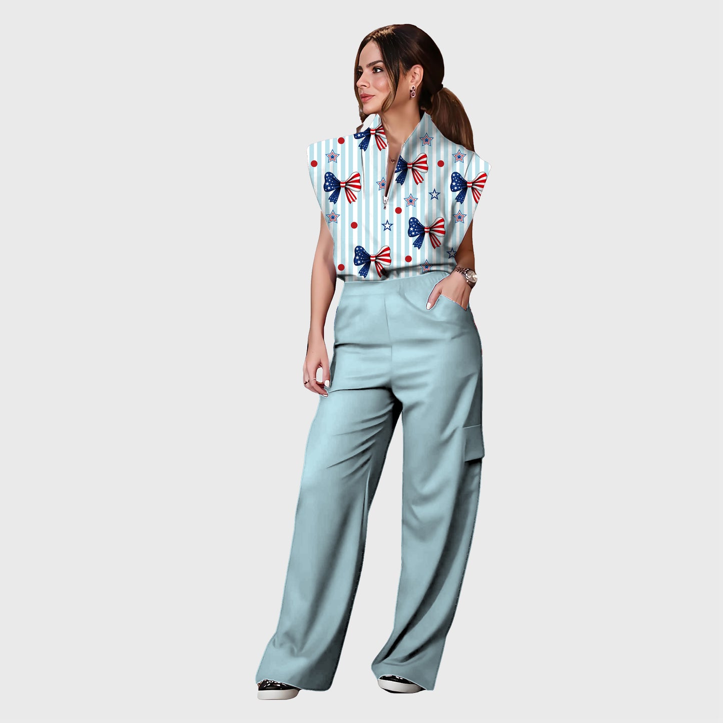Women's  Printed Scrub Set ST6241