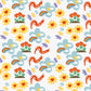 Women's Summer Garden Printed Scrub Set SP08