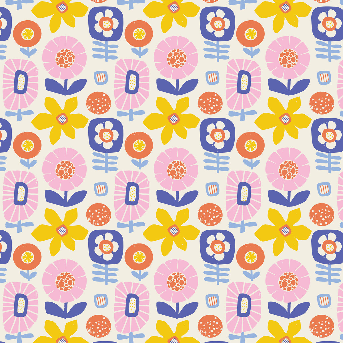 Women's Cute Spring Floral Printed Scrub Set SP19