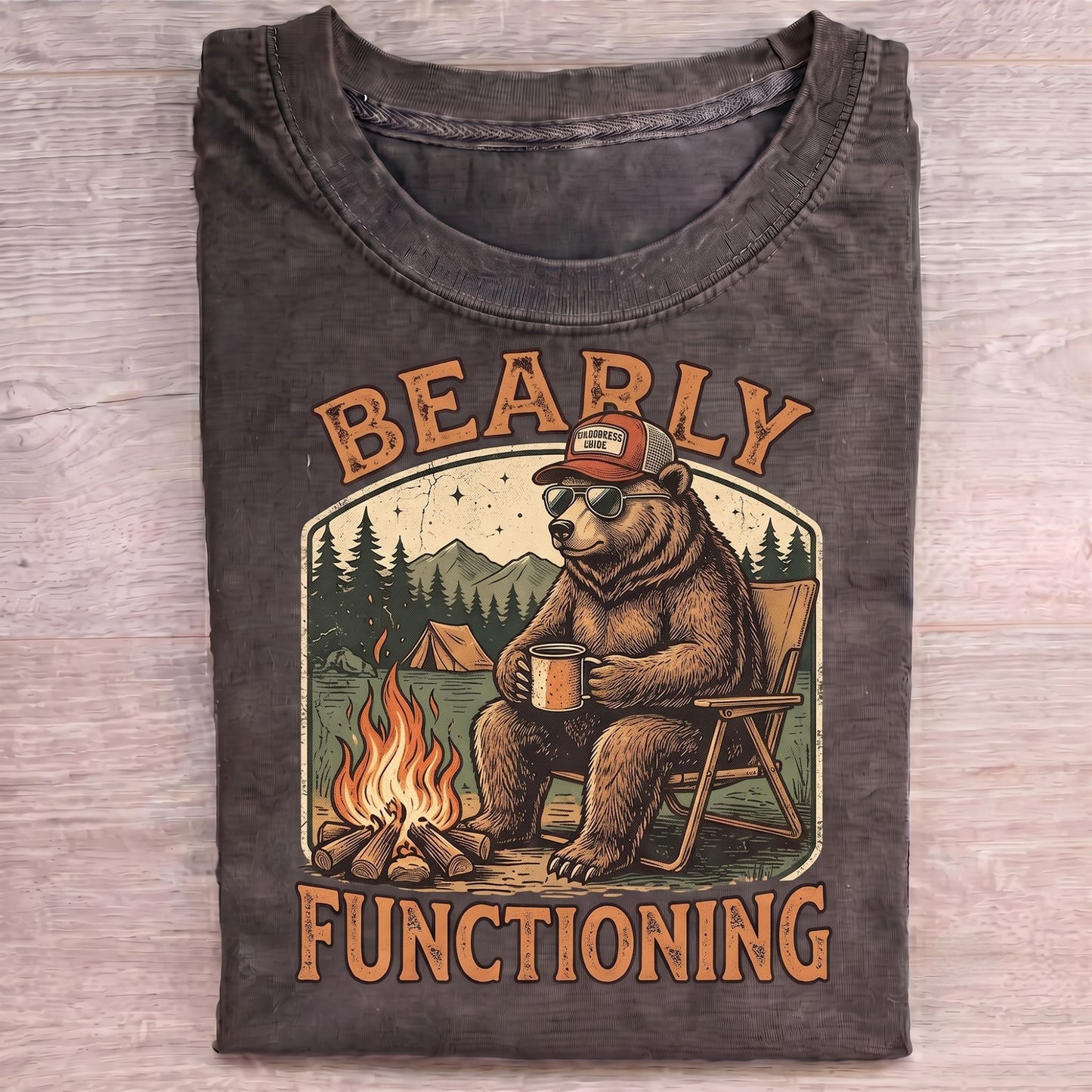 Bearly Functioning Camping T-shirt