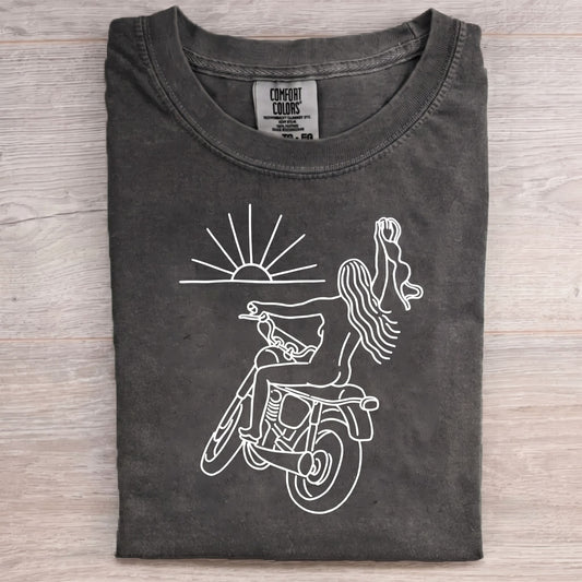 Naked Girl On Ride T-shirt