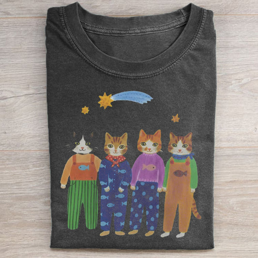 Vintage Washed Cat T-shirt