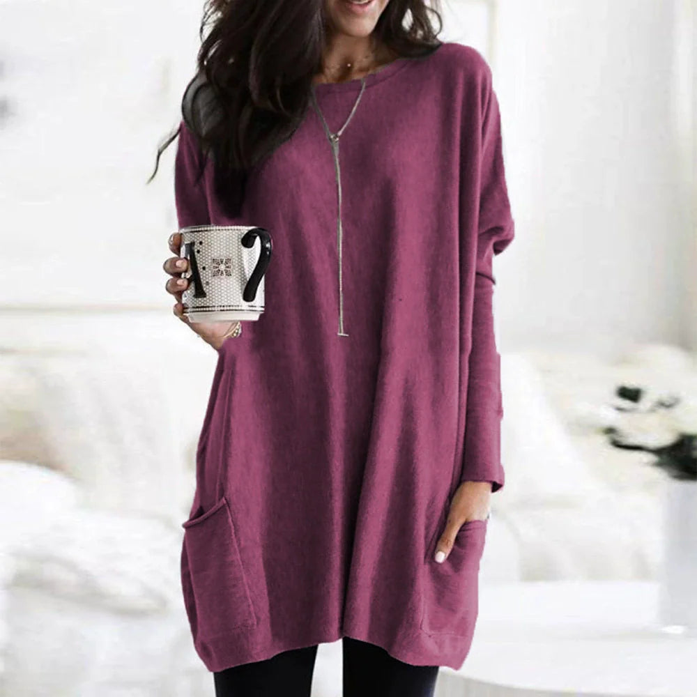 Women's Lightweight Long Sleeve Tunic Top (Buy 3 Free Shipping)