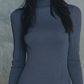 Retro High-neck Lace Cuffs And Pleated Hem Knitted Mini Dress