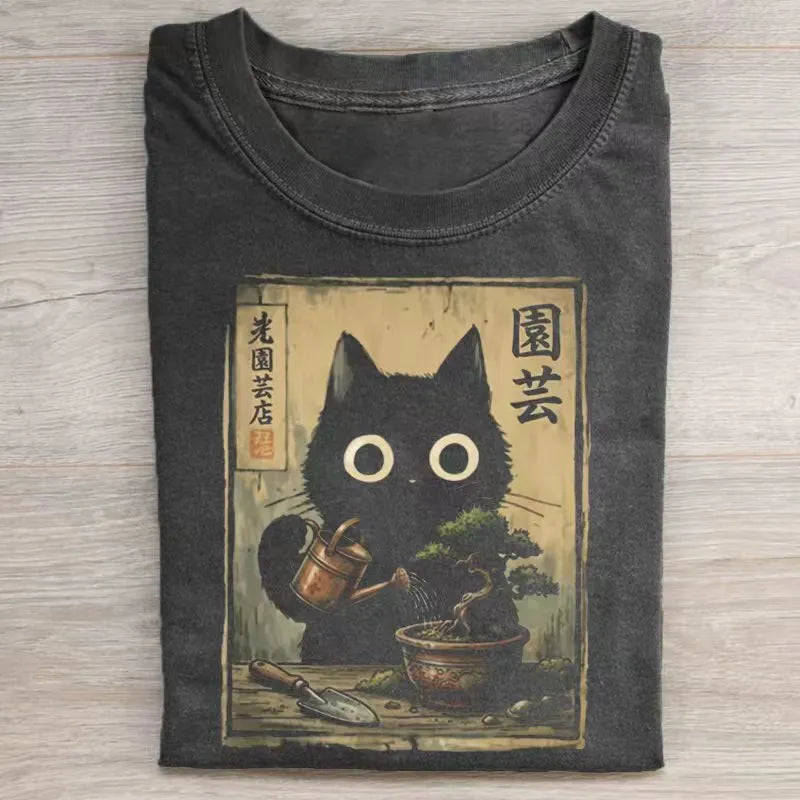Bonsai Cat Japanese Style T-shirt