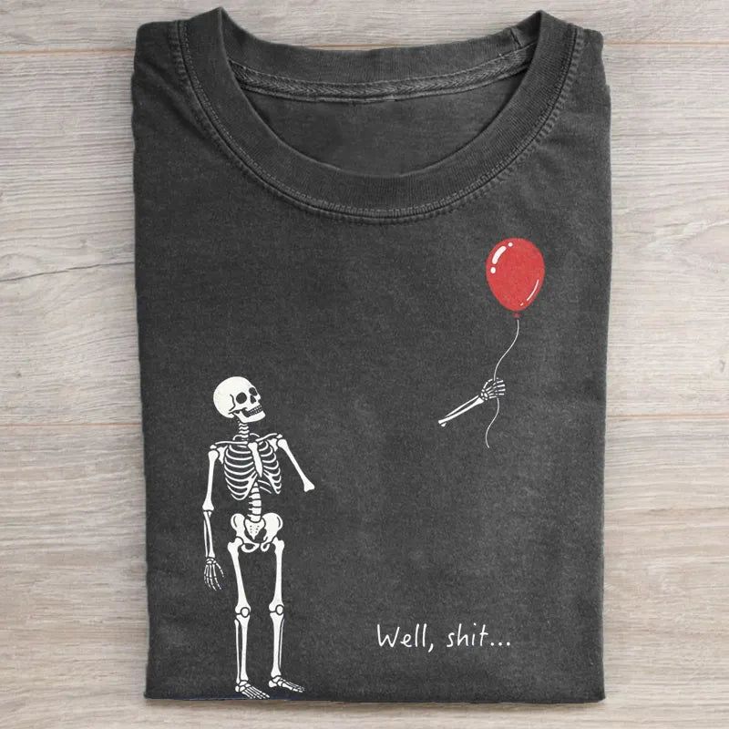 Funny Skeleton Balloon T-shirt