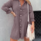 2023 Washed Denim Puff Sleeve Dress (Buy 2 Free Shipping)-Pink Laura