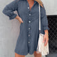 2023 Washed Denim Puff Sleeve Dress (Buy 2 Free Shipping)-Pink Laura