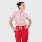 Women's Flame Blossom Printed Scrub Set NST17