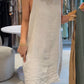 Women's Casual Solid Color Round Neck Sleeveless Splicing Dress