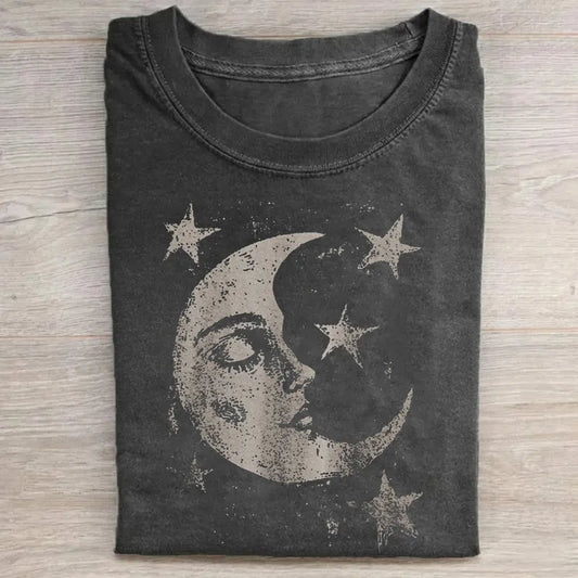 Vintage Celestial Moon Stars T-shirt
