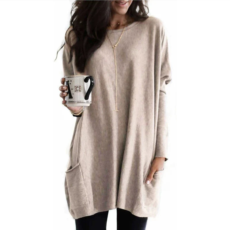 Women's Lightweight Long Sleeve Tunic Top (Buy 3 Free Shipping)