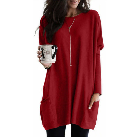 Women's Lightweight Long Sleeve Tunic Top (Buy 3 Free Shipping)