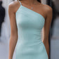 Stylish Asymmetrical Knit Bodycon Dress