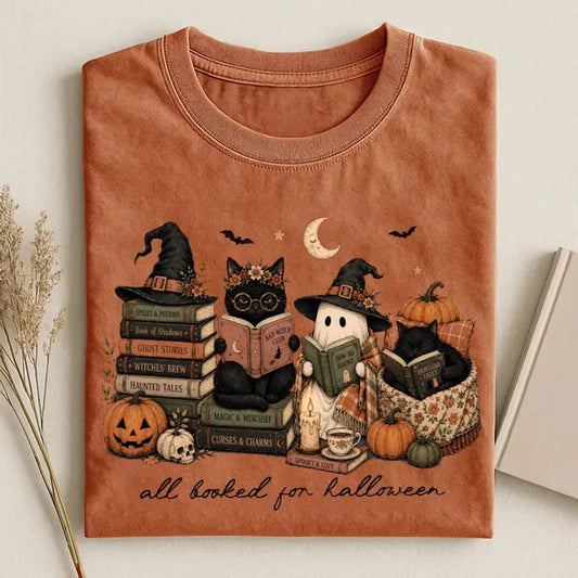 All Booked For Halloween T-shirt