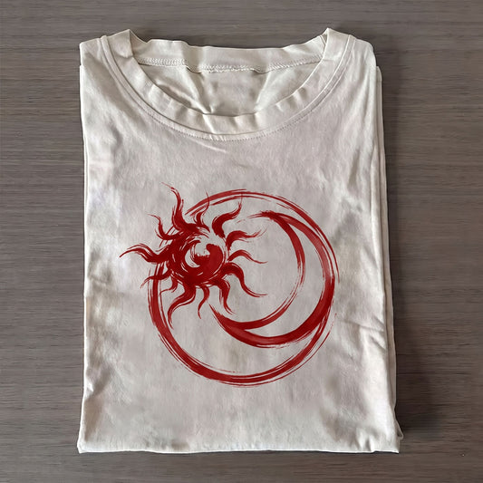 Red Ink Sun and Moon T-shirt