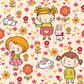 Women's Cartoon Girls Printed Scrub Set SP26