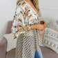 ✨Women's Floral Kimono Ruffle Sleeve Tie Cardigans Flowy Boho Loose Cover Ups