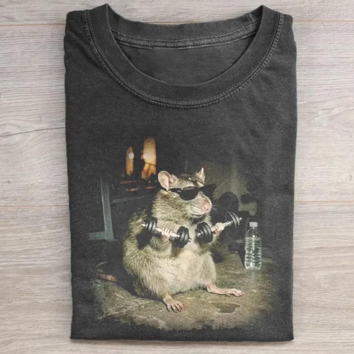 Funny Gym Rat Lifting Weights T-shirt